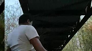 who moans louder during public milf pussy pounding quickie?