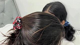 爆乳搾りまくって二人で激イキ同時射精