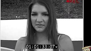 Pervy brunette flashes saggy tits then takes relentless anal pounding