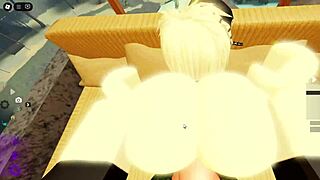 Lucky Bacon pounds cute teasing girl's tits and ass rough