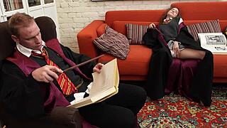 Pov Hermione Cosplay Redhead Skinny Teen Deepthroat Cum Mouth