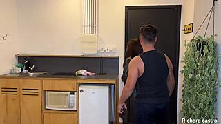 Skinny teen 18+ princess blows monster cock after cuckold lingerie fetish!