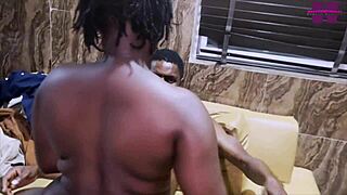 Big Ass Ebony Slut Rides and Licks Huge Black Cock