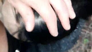 we sneak pussy licking and fucking deep in the forest