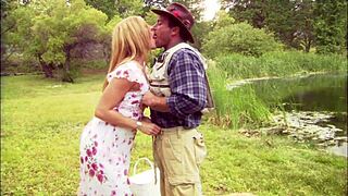 wife hooks fisherman with hot public blowjob and cum!