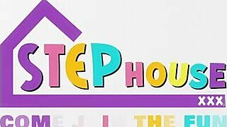 Stepson bends annoying stepmom over for creampie doggystyle and cowgirl rides