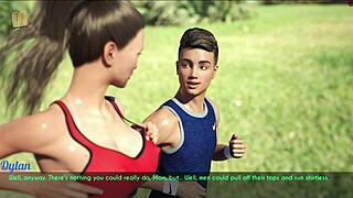 Wife Stepmom Jogging Outdoors