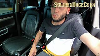 Blonde Big Ass Latina's Wet Car Blowjob Ends in Creampie