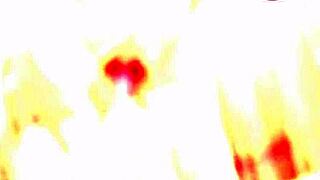 huge-cocked british brunette milf slammed deep in fat pussy