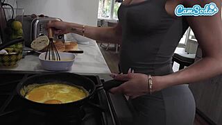 Stepmom Perfect Ass Fucked Kitchen Squirts Cum In Mouth