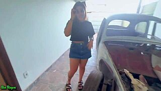 a ruyva o fusca e o corno watches young pussy get fucked in old brazilian car