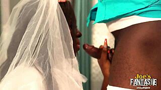 Ebonies Bend Over For Doggystyle At Ebony Bride's Wedding Orgy