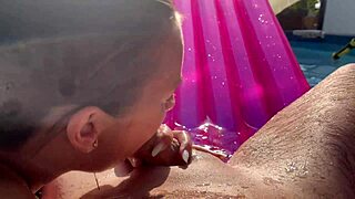 Public Pool Blowjob Leads to Home Rimjob Squirting Fuck Fest