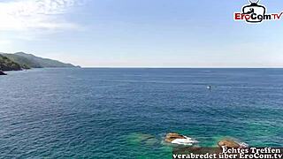 german agent catches squirting latina milf masturbating outdoors publicly