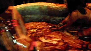 king cures chocolate babes wrestle naked in pool olympics