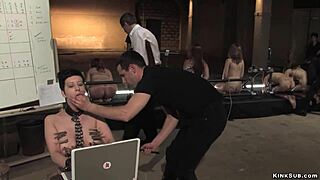 james mogul CHOKES gags deepthroats bound slaves in bdsm casting!