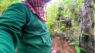 thai babysitter unleashes wild pussy pounding desires in forest