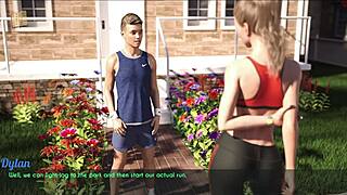 Wife Stepmom Jogging Outdoors