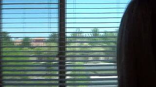 shaved teen pussy penetrated deep in homemade pov fuck