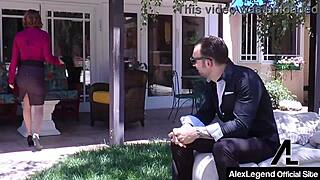 Alex Legend pounds big tits brunette in outdoor doggystyle frenzy.