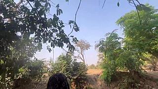 you wanna see us fuck shy village ebony with big black cock outside