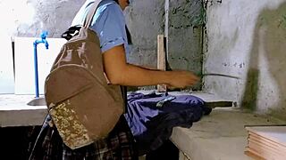 Pinay college girl skips class for construction site fucks with her boyfriend.