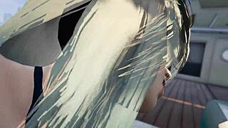 cutie bikini babe fucked hard during gta 5 yacht sex game