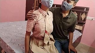 Virgin desi teen student loses first time to big cock doggystyle pounding her huge boobs