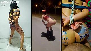 bound prostitute slut samanta fucked hard in humiliation bondage