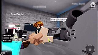roblox nerd pounds trashy bimbo's big fake tits hard