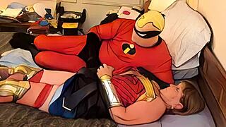 granny wonder woman begs mr incredible come cheat fuck her in this ai animated adventure now