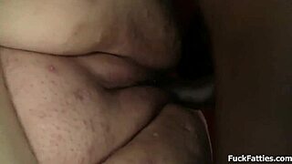 BBW's gigantic boobs and fat ass bounce against massive black cock in interracial clash