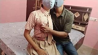 Virgin desi teen student loses first time to big cock doggystyle pounding her huge boobs