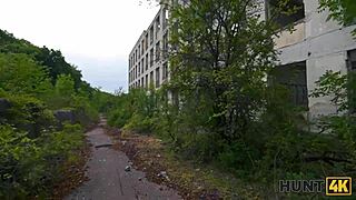 hunt4k slutty brunette bends for strangers hardcore anal pounding