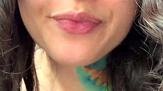 Mean curly brunette spits humiliates then pees on your face pov