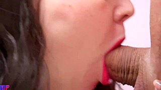 whoa that sensual close-up blowjob ends in hot oral creampie!
