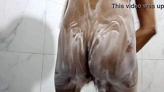 Desi Indian Teen Pisses in Bath Indoors