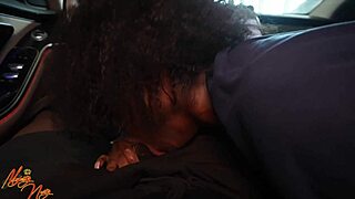 Amateur Black Deepthroat Blowjob For Uber Driver