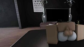 Busty Goth Friend Rides Cock in Roblox Fuck Fest