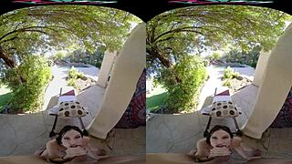 JAZMIN LUV HUNGRY FOR COCK IN VRHUSH REALITY!