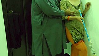 Beautiful Pakistani maid's cute ass takes first anal pounding