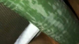 Kissesxxx Pounds Cucumber Deep In Ebony Pussy Public Squirting