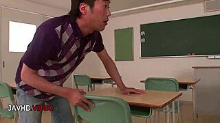 Kyoka Mizusawa's School Blowjob Craves Deeper Thrusts