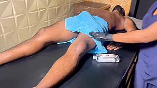 colombian milf bedroom massage ends with big black cock sex