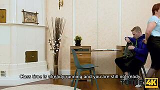 i couldn't resist... pretty milf tutor fucks her horny student hard