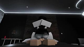 Busty Goth Friend Rides Cock in Roblox Fuck Fest