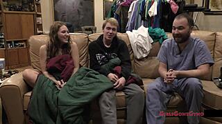 Pregnant Blonde Nova Maverick Milks Tits in Latex Exam Humiliation