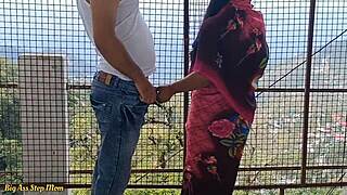 Horny indian couple bangs hard by riverside in public