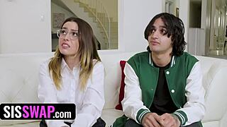 ugh virgin nerd bffs grossed out touching stepbros' hard cocks