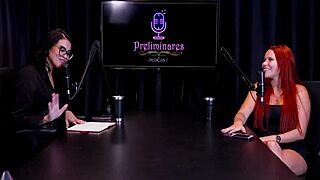 Two Hotties Strip for Foot Game Carla Santos Shows Tits